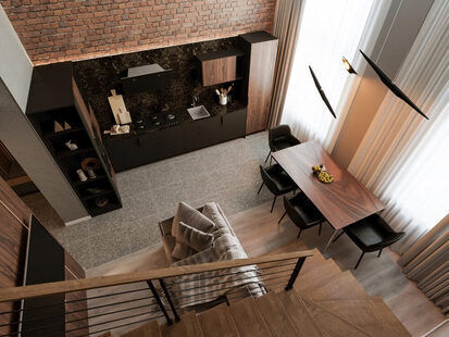 Фото № 1: Дизайн-проект трехкомнатной квартиры 66.5  м² Современный стиль для ЖК Тесла Парк