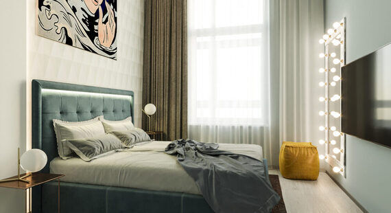 ЖК "Тесла Парк": готовый дизайн проект в стиле "Современный". Площадь 38.51 м² - фото №2