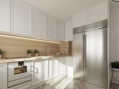 Фото № 6: Дизайн-проект двухкомнатной квартиры 62.2  м² Скандинавский стиль для ЖК  Жуков GRAND