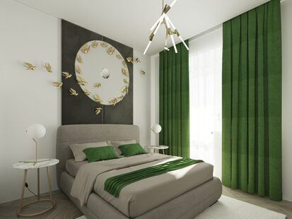 Фото № 4: Дизайн-проект двухкомнатной квартиры 62.2  м² Скандинавский стиль для ЖК  Жуков GRAND