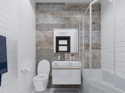 Фото № 2: Дизайн-проект двухкомнатной квартиры 62.2  м² Скандинавский стиль для ЖК  Жуков GRAND