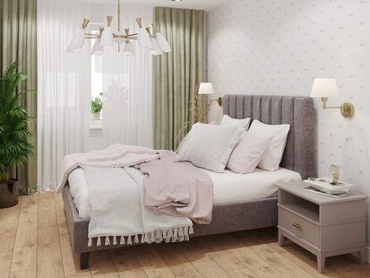 Фото № 2: Дизайн-проект евро трехкомнатной квартиры 56.73  м² Скандинавский стиль для ЖК  Жуков GRAND