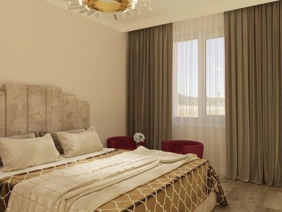 Фото № 6: Дизайн-проект трехкомнатной квартиры 88.73  м² стиль Современная классика для ЖК  Жуков GRAND