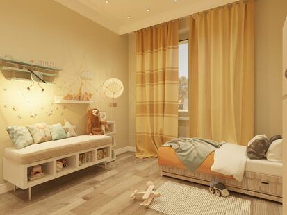 Фото № 5: Дизайн-проект трехкомнатной квартиры 88.73  м² стиль Современная классика для ЖК  Жуков GRAND