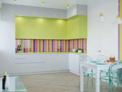 Фото № 3: Дизайн-проект двухкомнатной квартиры 54.1  м² стиль Поп-арт для ЖК  Жуков GRAND