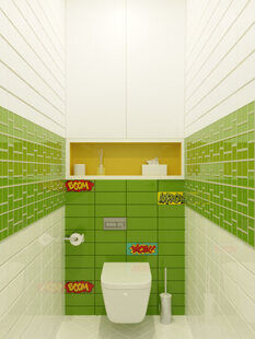 Фото № 4: Дизайн-проект двухкомнатной квартиры 54.1  м² стиль Поп-арт для ЖК  Жуков GRAND