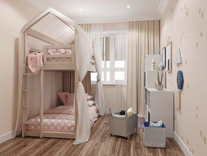 Фото № 4: Дизайн-проект двухкомнатной квартиры 61.1  м² стиль Современная классика для ЖК  Жуков GRAND