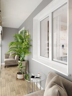 Фото № 2: Дизайн-проект двухкомнатной квартиры 61.1  м² стиль Современная классика для ЖК  Жуков GRAND