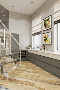 Фото № 5: Дизайн-проект двухкомнатной квартиры 62.42  м² Современный стиль для ЖК Тесла Парк