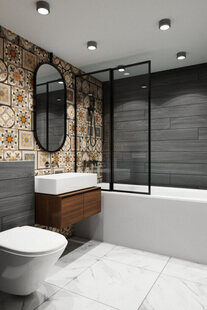 Фото № 6: Дизайн-проект двухкомнатной квартиры 62.42  м² Современный стиль для ЖК Тесла Парк