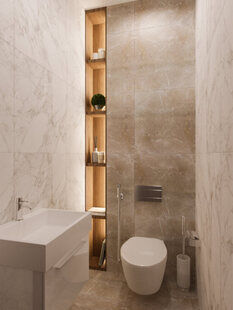 Фото № 2: Дизайн-проект двухкомнатной квартиры 69.6  м² Современный стиль для ЖК Центральный