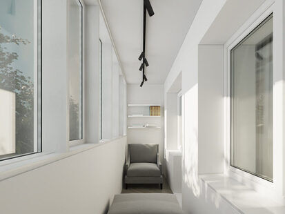 Фото № 2: Дизайн-проект двухкомнатной квартиры 50.74  м² Современный стиль для многоквартирного жилого дома по ул. северная 29а в г. салехард