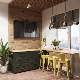 Фото № 1: Дизайн-проект однокомнатной квартиры 35.38  м² Современный стиль для многоквартирного жилого дома по ул. северная 29а в г. салехард