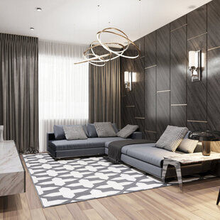 Фото № 1: Дизайн-проект однокомнатной квартиры 38.53  м² Современный стиль для многоквартирного жилого дома по ул. северная 29а в г. салехард