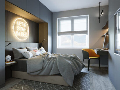 Фото № 1: Дизайн-проект двухкомнатной квартиры 61.38  м² Современный стиль для многоквартирного жилого дома по ул. северная 29а в г. салехард