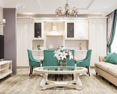 Фото № 3: Дизайн-проект евро трехкомнатной квартиры 72.21  м² стиль Современная классика для ЖК Комарово