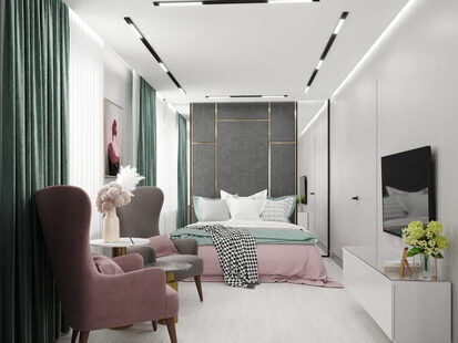 Фото № 1: Дизайн-проект евро трехкомнатной квартиры 65.6  м² Современный стиль для ЖК Мозаика