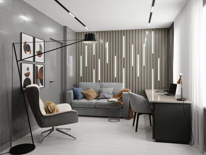 Фото № 3: Дизайн-проект евро трехкомнатной квартиры 65.6  м² Современный стиль для ЖК Мозаика