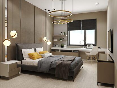 Фото № 4: Дизайн-проект двухкомнатной квартиры 64.35  м² Современный стиль для ЖК BRAER PARK