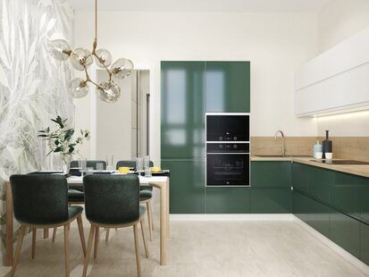 Фото № 6: Дизайн-проект однокомнатной квартиры 40.95  м² Скандинавский стиль для ЖК BRAER PARK