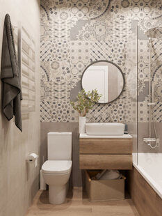 Фото № 5: Дизайн-проект квартиры-студии 29.33  м² Скандинавский стиль для ЖК Гармония