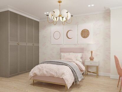 Фото № 5: Дизайн-проект трехкомнатной квартиры 79.35  м² Современная классика для ЖК Ютта