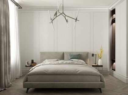 Фото № 2: Дизайн-проект однокомнатной квартиры 39.93  м² стиль Минимализм для ЖК Ютта