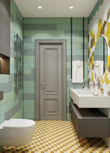 Фото № 4: Дизайн-проект квартиры-студии 31.72  м² стиль Поп-арт для ЖК Ютта