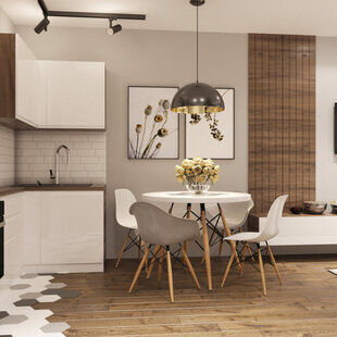 Фото № 1: Дизайн-проект квартиры-студии 27.77  м² стиль Модернизм для ЖК Ютта