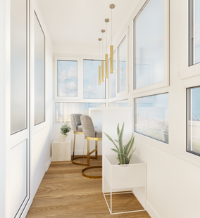 Фото № 1: Дизайн-проект двухкомнатной квартиры 49.16  м² Скандинавский стиль для ЖК Ютта