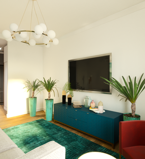 Фото № 3: Дизайн-проект двухкомнатной квартиры 49.16  м² Скандинавский стиль для ЖК Ютта