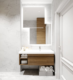 Фото № 5: Дизайн-проект двухкомнатной квартиры 49.16  м² Скандинавский стиль для ЖК Ютта