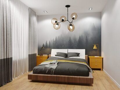 Фото № 2: Дизайн-проект однокомнатной квартиры 47.2  м² Современный стиль для ЖК Ютта