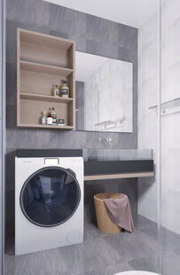 Фото № 4: Дизайн-проект двухкомнатной квартиры 74.05  м² Скандинавский стиль для ЖК Мозаика