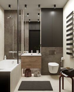 Фото № 5: Дизайн-проект евро трехкомнатной квартиры 70.44  м² Современный стиль для ЖК Мозаика