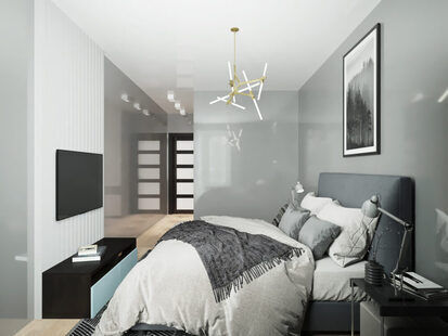 Фото № 3: Дизайн-проект трехкомнатной квартиры 88.18  м² Современный стиль для ЖК Мозаика