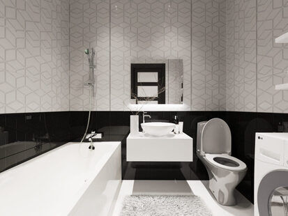 Фото № 5: Дизайн-проект трехкомнатной квартиры 88.18  м² Современный стиль для ЖК Мозаика