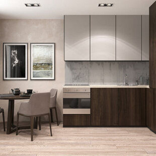 Фото № 5: Дизайн-проект квартиры-студии 28.7  м² Современный стиль для ЖК Мозаика