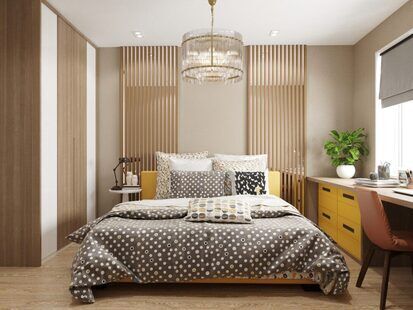 Фото № 1: Дизайн-проект двухкомнатной квартиры 59.2  м² Скандинавский стиль для ЖК MatrЁshka city