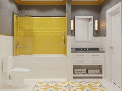 Фото № 3: Дизайн-проект четырехкомнатной квартиры 99.07  м² стиль Современная классика для ЖК Matrёshka city