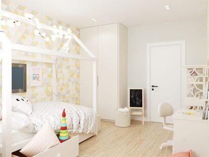 Фото № 2: Дизайн-проект трехкомнатной квартиры 94.28  м² Современный стиль для ЖК MatrЁshka city