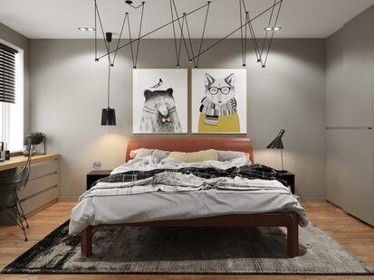 Фото № 1: Дизайн-проект однокомнатной квартиры 38.21  м² Современный стиль для ЖК Мозаика