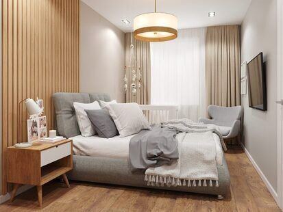 Фото № 3: Дизайн-проект однокомнатной квартиры 36.02  м² Современный стиль для ЖК Мозаика