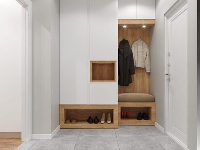 Фото № 4: Дизайн-проект однокомнатной квартиры 36.02  м² Современный стиль для ЖК Мозаика