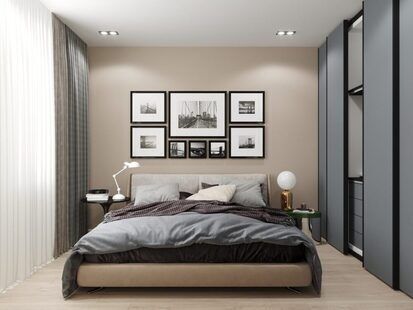 Фото № 5: Дизайн-проект однокомнатной квартиры 34.14  м² стиль Современный для ЖК Мозаика