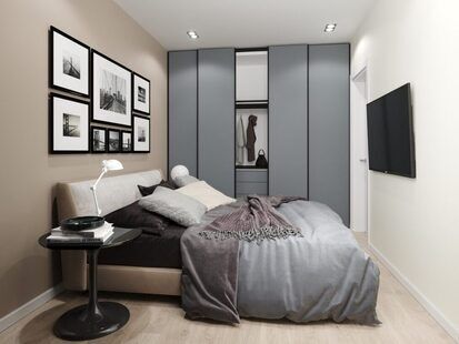 Фото № 4: Дизайн-проект однокомнатной квартиры 34.14  м² стиль Современный для ЖК Мозаика