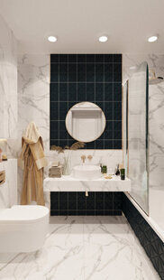 Фото № 4: Дизайн-проект евро трехкомнатной квартиры 84.99  м² стиль Модернизм для ЖК Стрижи Сити