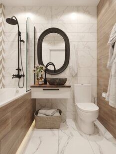 Фото № 5: Дизайн-проект однокомнатной квартиры 35.8  м² стиль Лофт для ЖК Академик