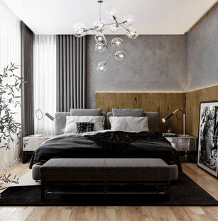 Фото № 1: Дизайн-проект евро трехкомнатной квартиры 66.47  м² стиль Современный для ЖК Мозаика