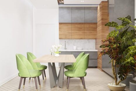 Фото № 4: Дизайн-проект трехкомнатной квартиры 81.9  м² Современный стиль для ЖК Солнечный район